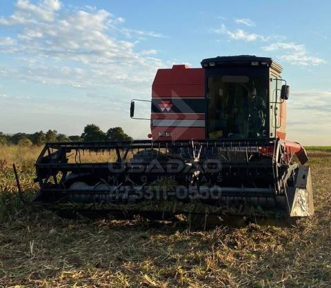 COLHEITADEIRA MASSEY FERGUSON MF 5650 COM PLATAFORMA DE SOJA 16 PÉS + PLATAFORMA DE MILHO 18 PÉS